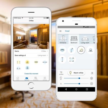 Komplektas 2× LED reguliuojamų lempučių A60 E27/9W/230V 2700K Wi-Fi + nuotolinis valdymas - WiZ