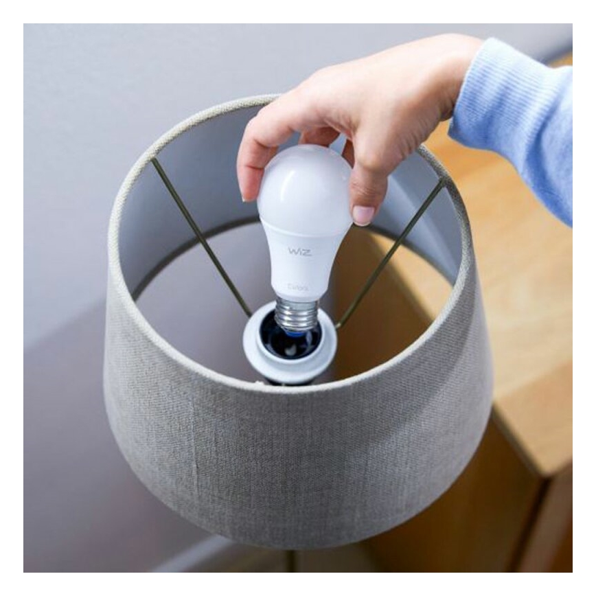 Komplektas 2× LED reguliuojamų lempučių A60 E27/9W/230V 2700K Wi-Fi + nuotolinis valdymas - WiZ
