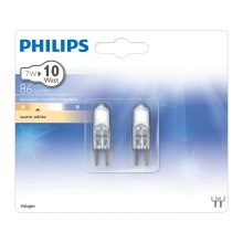 KOMPLEKTAS 2x Halogeninė elektros lemputė Philips G4/7W/12V