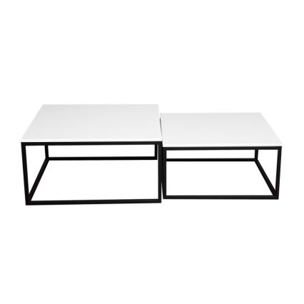 KOMPLEKTAS 2x Kavos stalelis DUAL balta/juoda