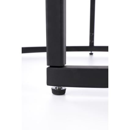 KOMPLEKTAS 2x Kavos stalelis OREO diametras 43/53 cm juoda/graikinis riešutas