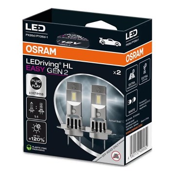 KOMPLEKTAS 2x LED Automobilio lemputė EASY GEN H7 PX26d/16W/12V 6500K - Osram