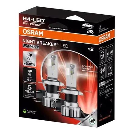 KOMPLEKTAS 2x LED Automobilio lemputė NIGHT BREAKER H4 P43t/20/19W/12V - Osram