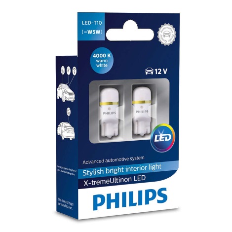KOMPLEKTAS 2x LED Automobilio lemputė Philips X-TREMEULTION 127994000KX2 T10 W2,1x9,5d/0,8W