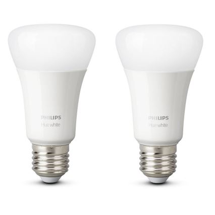 KOMPLEKTAS 2x Pritemdoma LED lemputė Philips Hue, balta E27/9W/230V 2700K