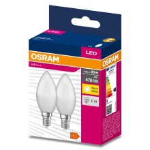KOMPLEKTAS 2x LED elektros lemputė B35 E14/4,9W/230V 3000K - Osram