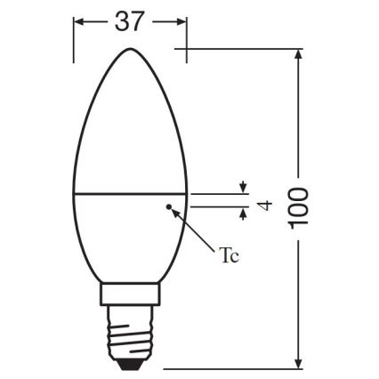 KOMPLEKTAS 2x LED elektros lemputė B35 E14/4,9W/230V 3000K - Osram