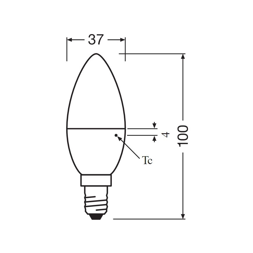 KOMPLEKTAS 2x LED elektros lemputė B35 E14/4,9W/230V 3000K - Osram