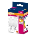 KOMPLEKTAS 2x LED elektros lemputė B38 E14/7,5W/230V 3000K - Osram