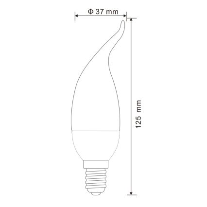 KOMPLEKTAS 2x LED elektros lemputė E14/3W/230V 3000K - Globo