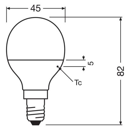 KOMPLEKTAS 2x LED elektros lemputė P45 E14/4,9W/230V 3000K - Osram