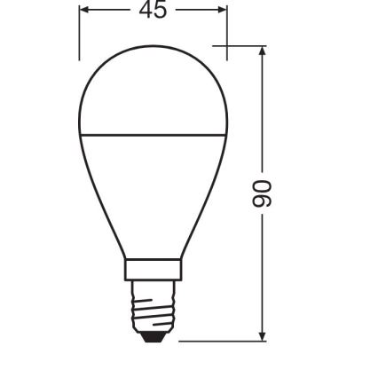 KOMPLEKTAS 2x LED elektros lemputė P45 E14/7W/230V 3000K - Osram