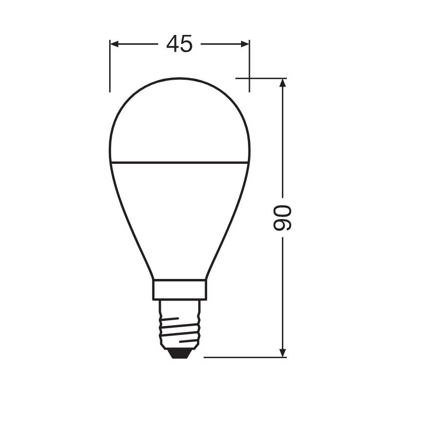 KOMPLEKTAS 2x LED elektros lemputė P45 E14/7W/230V 3000K - Osram