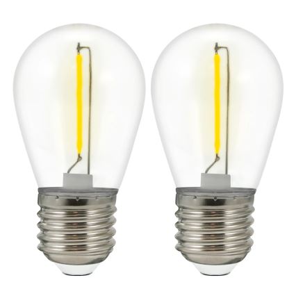 KOMPLEKTAS 2x LED elektros lemputė PARTY E27/0,3W/36V geltona