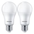 KOMPLEKTAS 2x LED elektros lemputė Philips A67 E27/13W/230V 4000K