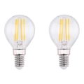KOMPLEKTAS 2x LED elektros lemputė VINTAGE E14/4W/230V 2700K - Globo 10589-2K