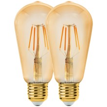 KOMPLEKTAS 2x LED elektros lemputė VINTAGE ST64 E27/6W/230V 2200K - Eglo 11783