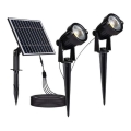 KOMPLEKTAS 2x LED Lauko saulės lempa 2xLED/1,2W/3,7V IP65 3000K 4000 mAh