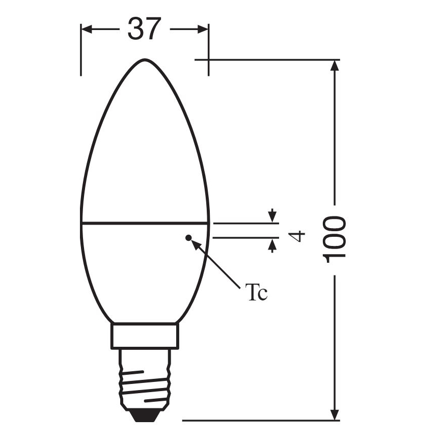 Komplektas 2x LED lemputės B38 E14/4,9W/230V 2700K - Osram