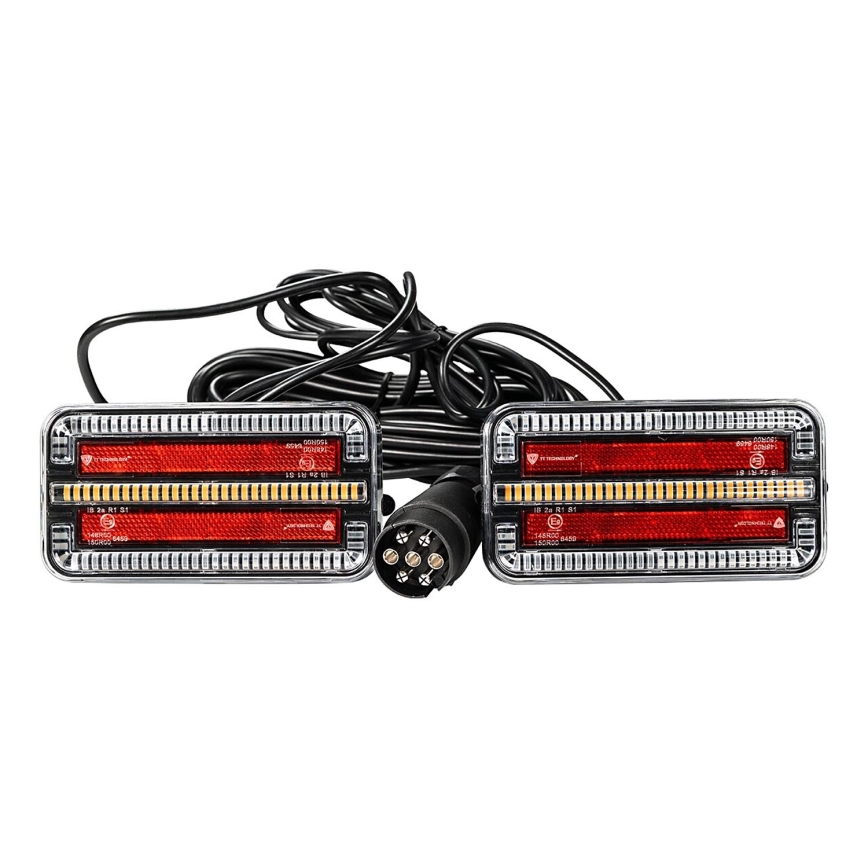 KOMPLEKTAS 2x LED Priekabos žibintas su dinaminiu posūkio signalu LED/12-24V IP65