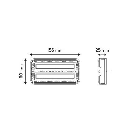 KOMPLEKTAS 2x LED Priekabos žibintas su dinaminiu posūkio signalu LED/12-24V IP65