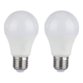KOMPLEKTAS 2x LED pritemdoma elektros lemputė A60 E27/9W/230V 6400K