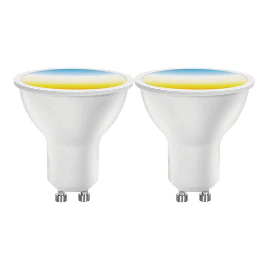 KOMPLEKTAS 2x LED pritemdoma elektros lemputė MESH Išmanus GU10/6,5W/230V 2700-6500K + nuotolinio valdymo pultas - Aigostar
