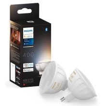 KOMPLEKTAS 2x LED pritemdoma elektros lemputė Philips Hue White Ambiance GU5,3/MR16/5,1W/12V 2200-6500K