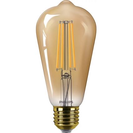 KOMPLEKTAS 2x LED pritemdoma elektros lemputė VINTAGE Philips ST64 E27/4,2W/230V 2200K