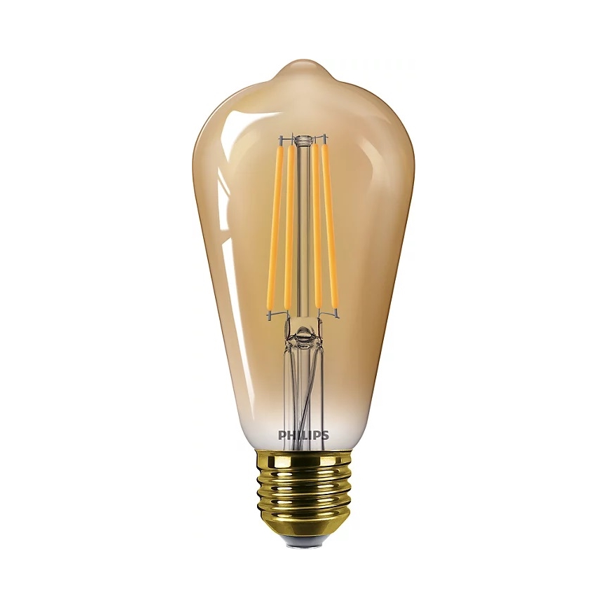 KOMPLEKTAS 2x LED pritemdoma elektros lemputė VINTAGE Philips ST64 E27/4,2W/230V 2200K