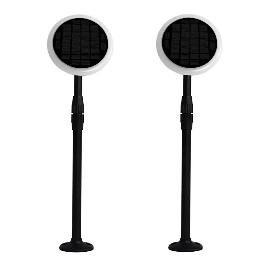 KOMPLEKTAS 2x LED Reguliuojama saulės lempa GARDEN LED/3W/5V 42-80 cm 4000K IP65