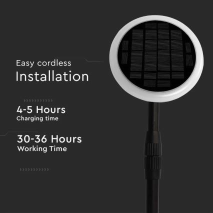 KOMPLEKTAS 2x LED Reguliuojama saulės lempa GARDEN LED/3W/5V 42-80 cm 4000K IP65
