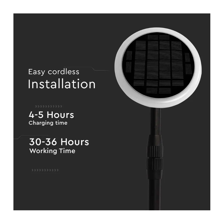 KOMPLEKTAS 2x LED Reguliuojama saulės lempa GARDEN LED/3W/5V 42-80 cm 4000K IP65