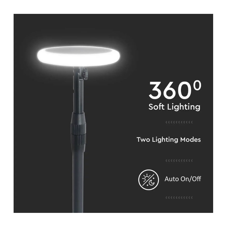KOMPLEKTAS 2x LED Reguliuojama saulės lempa GARDEN LED/3W/5V 42-80 cm 4000K IP65