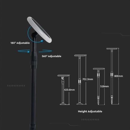 KOMPLEKTAS 2x LED Reguliuojama saulės lempa GARDEN LED/3W/5V 42-80 cm 4000K IP65