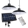 KOMPLEKTAS 2x LED Reguliuojamas saulės energijos pakabinamas šviestuvas su sutemų jutikliuLED/6W/3,7V 2000 mAh IP44 + valdymo pultas