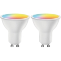 Komplektas 2x LED RGBW dimeriuojamų GU10 lempučių 6,5W/230V 2700-6500K Wi-Fi - Aigostar