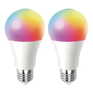 KOMPLEKTAS 2x LED RGBW Reguliuojama lemputė MESH Išmanus G45 E14/4,5W/230V 2700-6500K + nuotolinio valdymo pultas - Aigostar