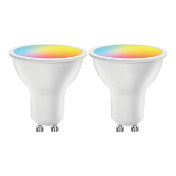 KOMPLEKTAS 2x LED RGBW Reguliuojama lemputė MESH Išmanus GU10/6,5W/230V 2700-6500K - Aigostar