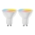 KOMPLEKTAS 2x LED RGBW Reguliuojama lemputė MESH Išmanus GU10/6,5W/230V 2700-6500K - Aigostar
