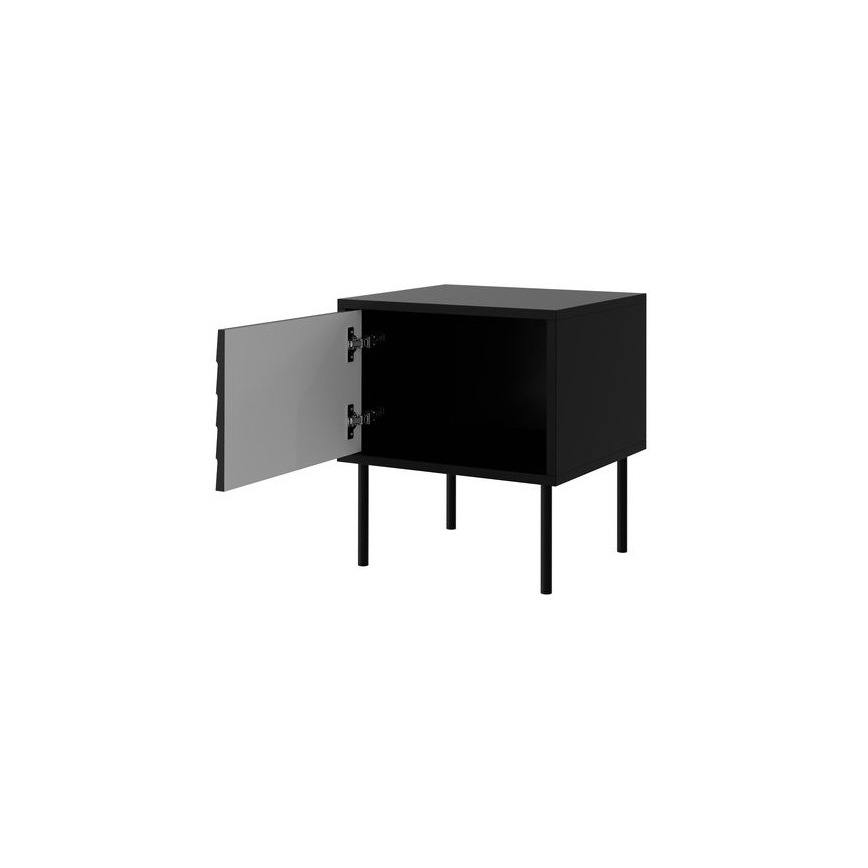 KOMPLEKTAS 2x Naktinis staliukas CORTINA 51x45 cm juodas