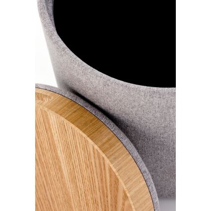 KOMPLEKTAS 2x Taburetas AVIKO diametras 38/45 cm pilka/smėlio spalva