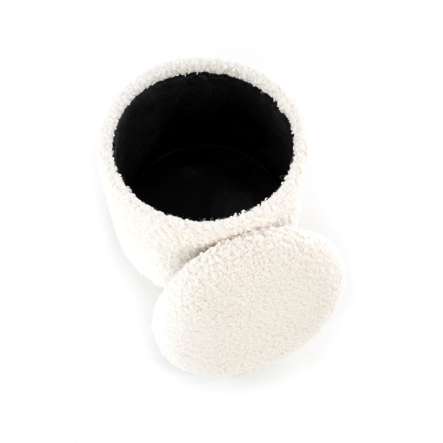 KOMPLEKTAS 2x Taburetas CANCUN diametras 31/38 cm balta/ruda