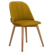 KOMPLEKTAS 2x Valgomojo kėdė BAKERI 86x48 cm geltona/bukas