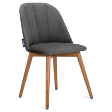 KOMPLEKTAS 2x Valgomojo kėdė BAKERI 86x48 cm pilka/bukas