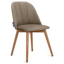 KOMPLEKTAS 2x Valgomojo kėdė BAKERI 86x48 cm smėlio spalva/bukas