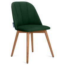KOMPLEKTAS 2x Valgomojo kėdė BAKERI 86x48 cm tamsiai žalia/bukas
