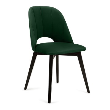 KOMPLEKTAS 2x Valgomojo kėdė BOVIO 86x48 cm tamsiai žalia/bukas
