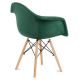 KOMPLEKTAS 2x Valgomojo kėdė NEREA 80x60,5 cm žalia/bukas