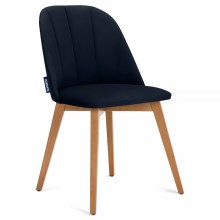 KOMPLEKTAS 2x Valgomojo kėdė RIFO 86x48 cm tamsiai mėlyna/bukas